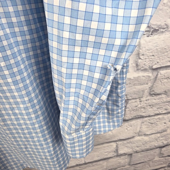 Vineyard Vines Men Performance Classic Fit Tucker Shirt Blue Gingham Check 4XT - Picture 9 of 9